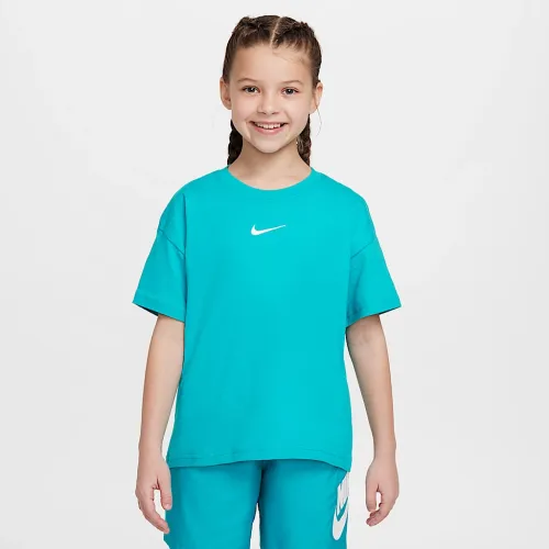 Nike Sportswear Essential Big детские (Girls') футболка цвет зеленый
