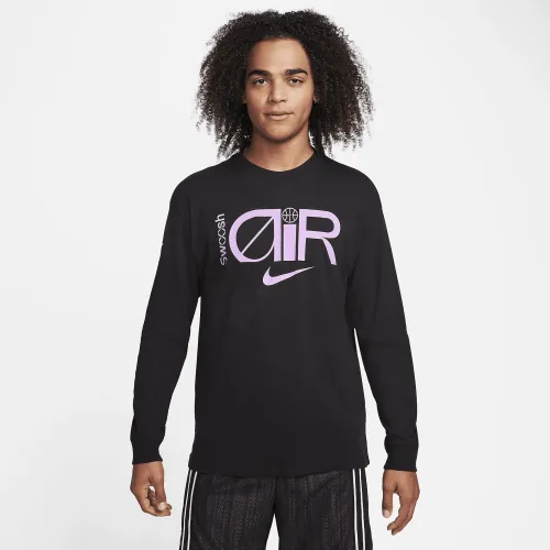Nike Max90 мужские Long-Sleeve баскетбольные футболка цвет черный