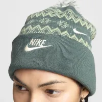 Nike Peak Fair Isle Beanie колір зелений
