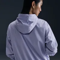 Nike Sportswear Classic Wovens женская Loose UV Protection Hooded Куртка цвет фиолетовый