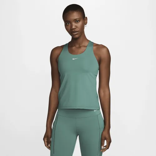 Nike Swoosh женская Medium-Support Padded Sports Bra Tank цвет зеленый
