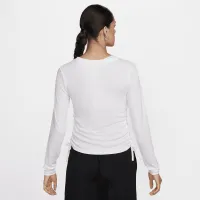 Nike Sportswear Essential женская Ribbed Long-Sleeve Mod Crop Top цвет белый