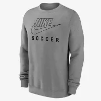 Nike Swoosh Club Fleece мужские Soccer Pullover Crew-Neck свитшот цвет серый