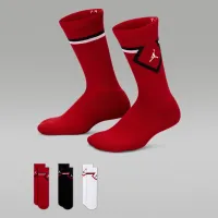 Nike Jordan Big дитячі Diamond Crew шкарпетки (3 пар) колір червоний