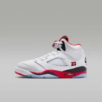 Nike Air Jordan 5 Retro Big детские Кроссовки цвет белый