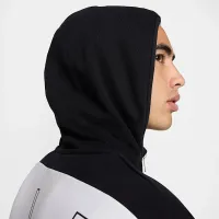 Nike Air мужские Full-Zip Fleece Толстовка с капюшоном цвет черный