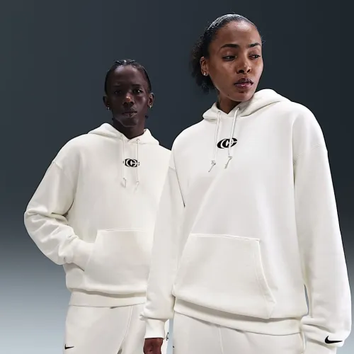 Caitlin Clark Nike баскетбольные Fleece Pullover Толстовка с капюшоном цвет белый