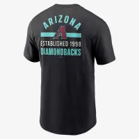 Arizona Diamondbacks 2-Hit чоловічі Nike MLB футболка колір чорний