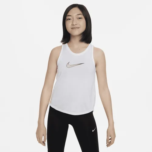 Nike One Big дитячі (Girls') Dri-FIT тренувальні Tank колір білий
