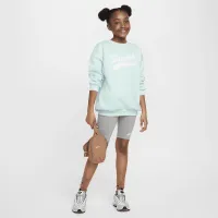 Nike Sportswear Club Fleece Big детские (Girls') оверсайз Crew-Neck свитшот синий