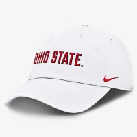Ohio State Buckeyes Core Club Mascot Wordmark чоловічі Nike College Adjustable Hat колір білий