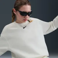 Nike Sportswear Phoenix Fleece женская оверсайз Crew-Neck свитшот цвет белый