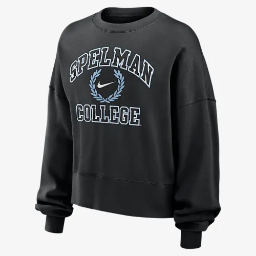 Spelman женская Nike College Crew-Neck свитшот цвет черный