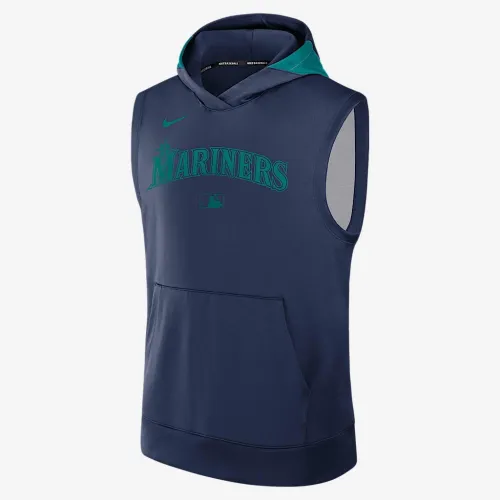 Seattle Mariners Authentic Collection Men’s Nike Dri-FIT MLB Sleeveless Pullover Толстовка з капюшоном блакитний