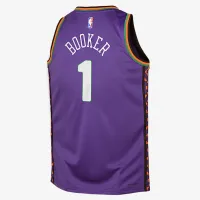 Devin Booker Phoenix Suns 2024/25 City Edition Big детские Nike Dri-FIT NBA Swingman Jersey цвет фиолетовый