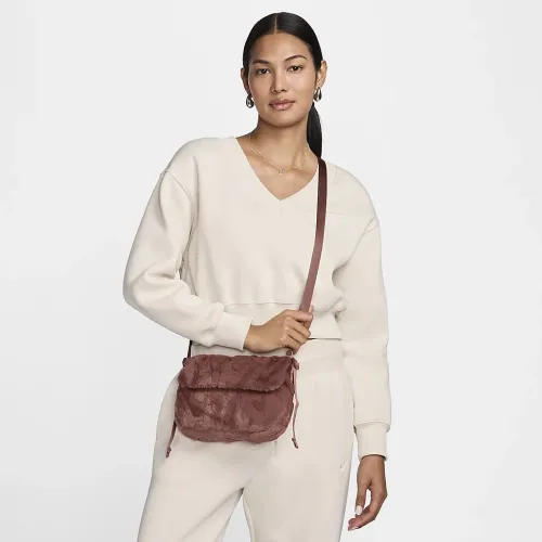 Nike Sportswear Futura 365 Faux Fur Crossbody сумка (1L) цвет коричневый