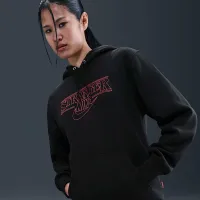 Nike x Stranger Things мужские Pullover Толстовка с капюшоном цвет черный
