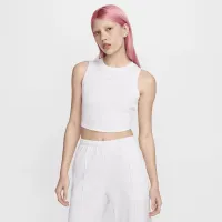 Nike Sportswear Chill Knit женская Tight Cropped Mini-Rib Tank Top цвет коричневый