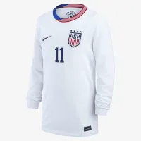 Sophia Smith USWNT 2024 Stadium Home Big детские Nike Dri-FIT Long-Sleeve Soccer Jersey цвет белый