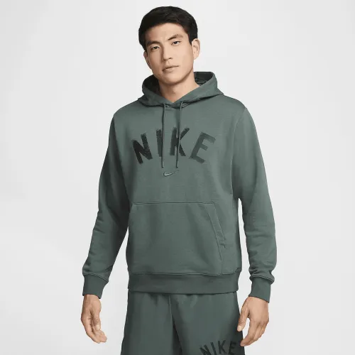 Nike Swoosh мужские Dri-FIT French Terry Pullover Fitness Толстовка с капюшоном цвет зеленый