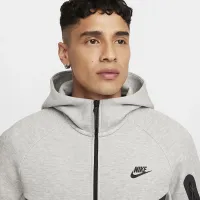 Nike Tech мужские Full-Zip Windrunner Толстовка с капюшоном цвет серый
