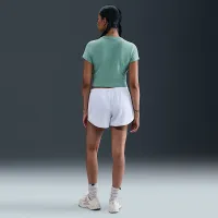 Nike Sportswear Chill Knit женская Cropped футболка цвет зеленый