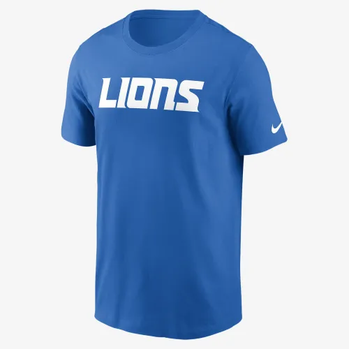 Detroit Lions Primetime Wordmark Essential мужские Nike NFL T-Shirt синий