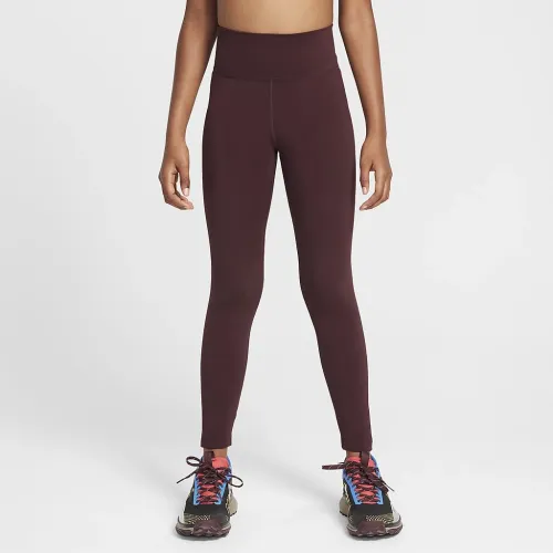 Nike One Big детские (Girls') Dri-FIT С высокой Талией лосины цвет красный