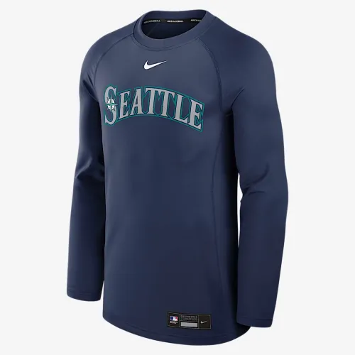 Seattle Mariners Authentic Collection Game Time чоловічі Nike Dri-FIT MLB Pullover Crew блакитний