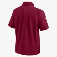 Washington Commanders Sideline Coach мужские Nike NFL 1/2-Zip Short-Sleeve Hooded Куртка цвет красный