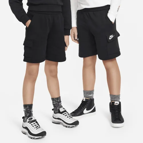 Nike Sportswear Club Fleece Big дитячі Cargo шорти колір чорний