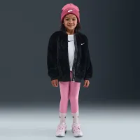 Nike Little детские Faux Fur Bomber Куртка цвет черный