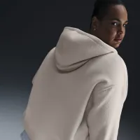 Nike Sportswear Phoenix Plush женская оверсайз Cozy Fleece Full-Zip Толстовка с капюшоном (большие размеры) цвет коричневый