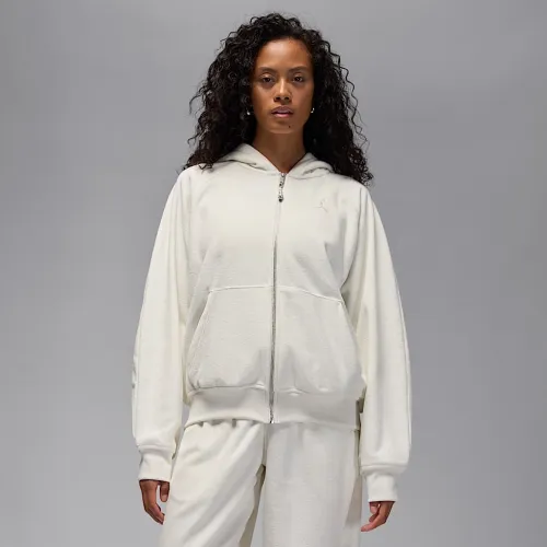 Nike Jordan Flight Fleece жіноча Full-Zip Толстовка з капюшоном колір білий