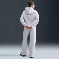Nike Sportswear Phoenix Fleece женская Loose Full-Zip Cropped Толстовка с капюшоном цвет коричневый