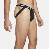 Nike Dri-FIT Essential Cotton Stretch Men's Jock Strap (3-Pack) Black