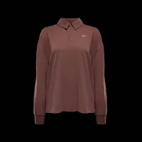 Nike Sportswear Essential женская оверсайз Long-Sleeve Polo цвет коричневый