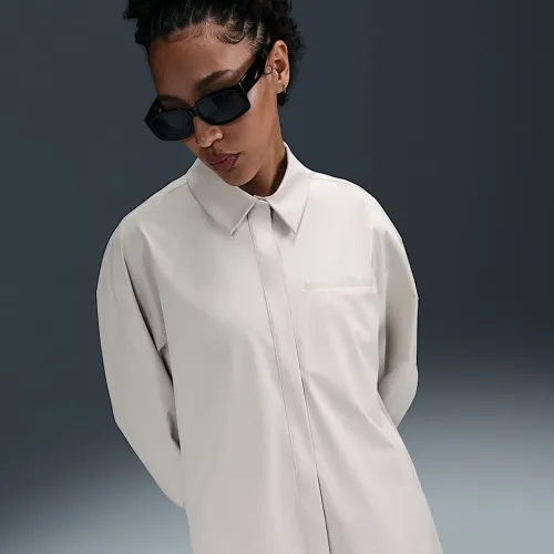 Nike 24.7 PerfectStretch жіноча Dri-FIT оверсайз Long-Sleeve Shirt колір коричневий
