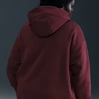 Nike Sportswear Phoenix Fleece женская оверсайз Full-Zip Толстовка с капюшоном (большие размеры) цвет красный