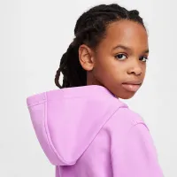 Nike Sportswear Club Fleece Big детские Толстовка с капюшоном цвет фиолетовый