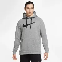 Nike Therma чоловічі Pullover Swoosh тренувальні Толстовка з капюшоном колір сірий
