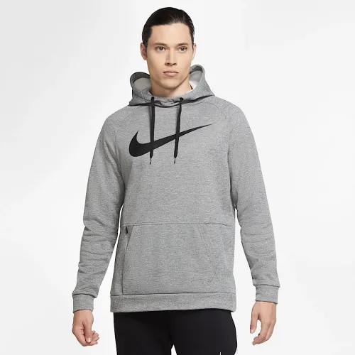 Nike Therma чоловічі Pullover Swoosh тренувальні Толстовка з капюшоном колір сірий