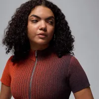 Nike Air Jordan женская Full-Zip Knit Top цвет фиолетовый