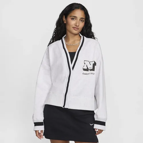 Nike Sportswear Phoenix Fleece женская Over-оверсайз Cardigan цвет коричневый