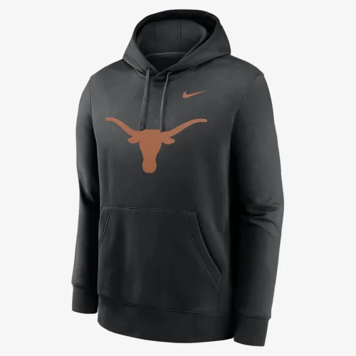 Texas Longhorns Primetime Everколір зелений Club Primary Logo чоловічі Nike College Pullover Толстовка з капюшоном колір чорний