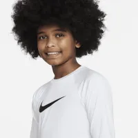 Nike Dri-FIT Big детские (для мальчиков) Short-Sleeve Hydroguard цвет белый