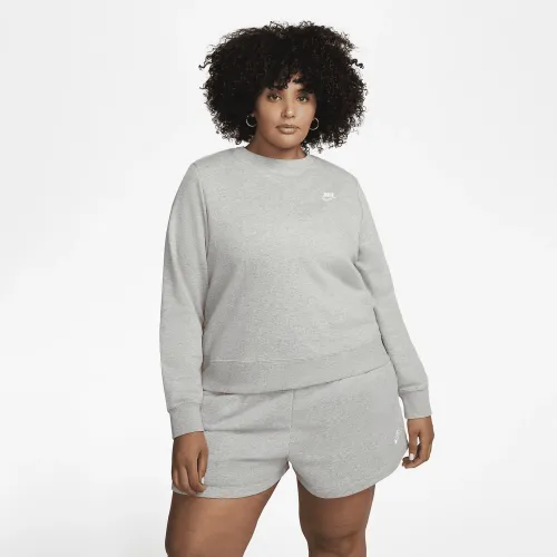 Nike Sportswear Club Fleece женская Crew-Neck свитшот (большие размеры) цвет серый