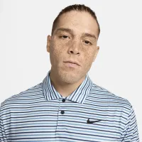 Nike Tour чоловічі Dri-FIT Striped для гольфу Polo блакитний
