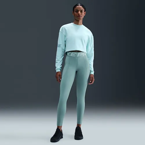 Nike Pro Sculpt женская С высокой Талией 7/8 лосины с карманамицвет зеленый