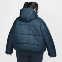 Nike Sportswear Classic Puffer женская Therma-FIT Loose Hooded Куртка (большие размеры) синий